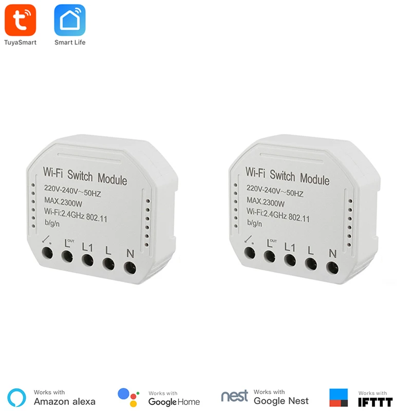 

Google Home 2 штуки Tuya smart WiFi switch module превратите ваш старый коммутатор в умный, совместимый с alexa, google home.