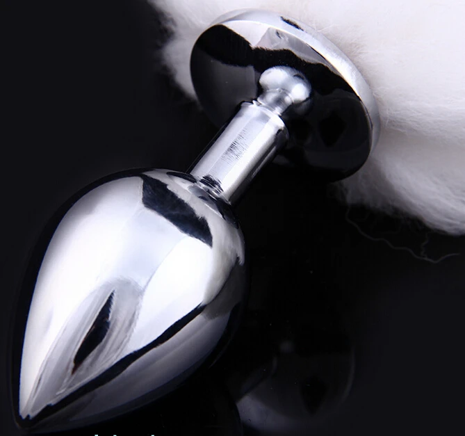 Металлическая Анальная пробка длинные хвосты нержавеющая сталь лиса анальная из