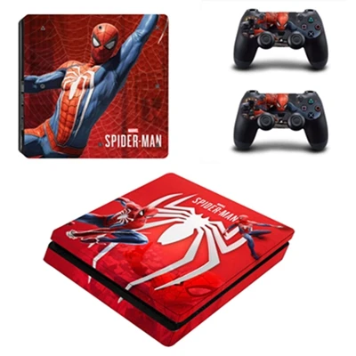 Человек-паук кожа для Playstation 4 PS4 Slim Skins наклейка для консоли контроллер Play станция 4 SLIM Виниловые Наклейки Обложка протектор - Цвет: YSP4S-2749