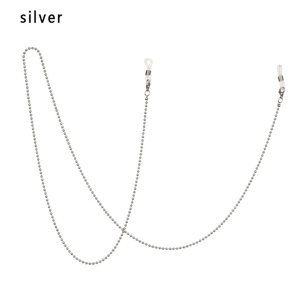 Style1-70cm Silver 1 шт новая цепочка для очков для чтения для женщин и мужчин золото/серебро бусы цепочка для солнцезащитных очков Висячие шейные очки ремешки бусы цепочки - Цвет: Style1-70cm Silver