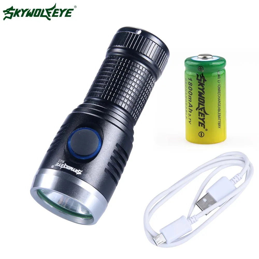 USB XML T6/Q5 светодиодный тактический фонарь алюминиевый 14500 16340 18650 перезаряжаемый