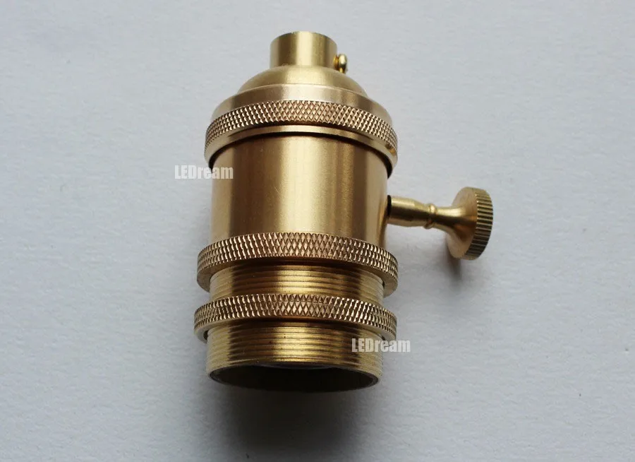 LBAH горячая распродажа Лофт Винтаж Ретро Эдисон патрон E27/UL/110 V/220 V ручка переключателя латунная лампа База Светодиодный лампа Эдисона