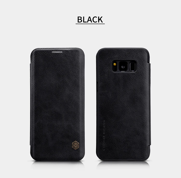 Чехол S8 для samsung Galaxy S8 S8 Plus чехол Nillkin QIN серия Роскошный кожаный чехол защитный флип-чехол с розничной упаковкой