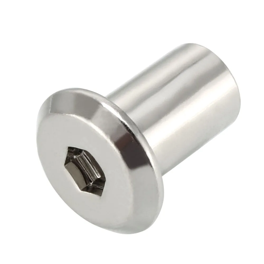 Uxcell Горячая 30 шт./лот M6x12mm мебельная фурнитура заклепки с головкой Филлипса с шестигранной головкой вставить гайки Post Никель покрытием гладить