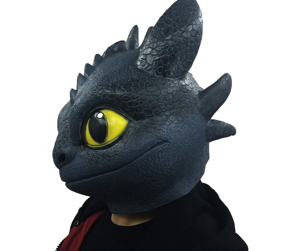 Как приручить дракона косплей ночная ярость маска латексная для Хэллоуина