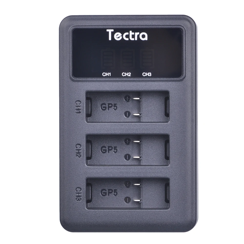 2 шт. аккумулятор 1600 мАч для Gopro + LED дисплей порт Type C 3 слота USB зарядное устройство