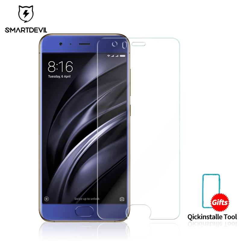 Защитная пленка SmartDevil 9H из твердого 0,33 мм для мобильного телефона xiaomi 6, закаленное стекло 2.5D, усиленный защитный чехол высокой четкости