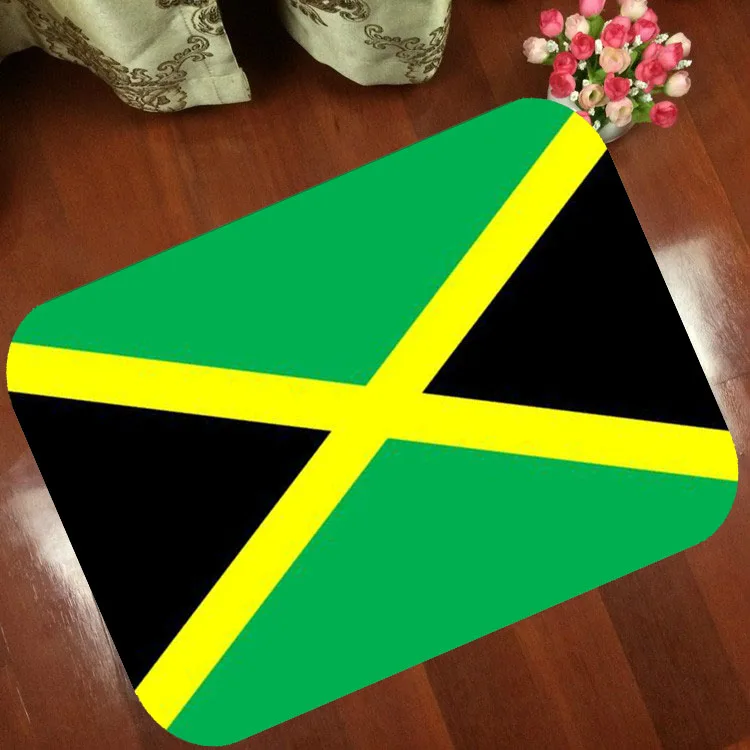 

Floor Mats Anti Slip Mat Cartoon animation Jamaican flag Printed Pattern Carpet Rug for Bathroom Door Living Room free shipping