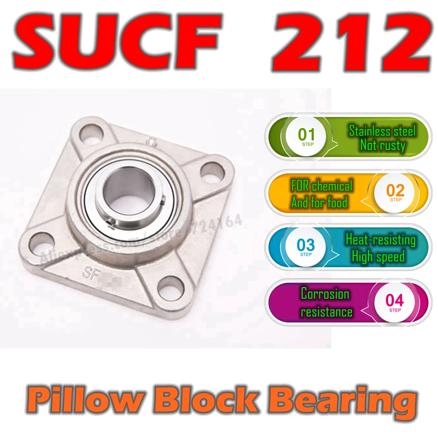 Нержавеющая сталь SUC212 SUCF212 SUCFL212 SUCP212 SUCT212 SUCFB212 SUCPA212 SUCFC212 вставной подшипник