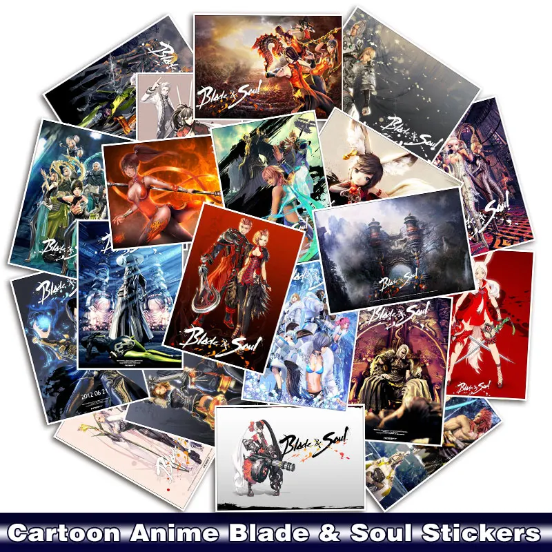 Водонепроницаемые наклейки для детей 25 шт./упак. аниме Blade &amp Soul подарки подходят