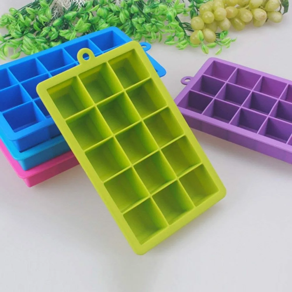 DIY Творческий большой кубик льда форма квадратной формы Силиконовый поднос для