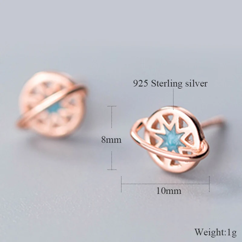 G0465 rose gold 925 пробы серебряные милые серьги-гвоздики с животными для женщин Повседневный стиль серьги для девочки индивидуальный Стерлинговое Серебро-ювелирные изделия - Окраска металла: G0465 rose gold