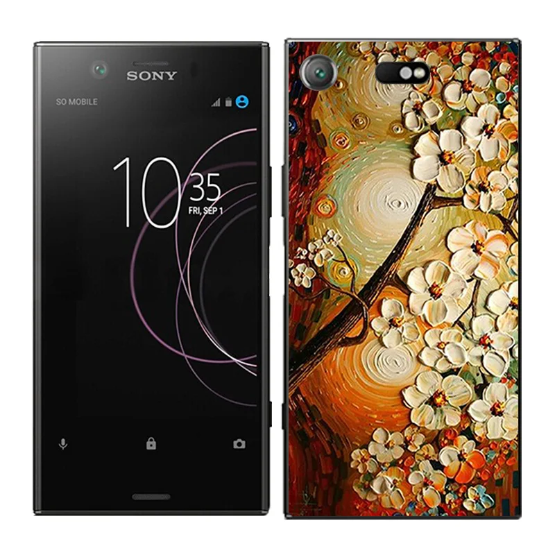 Чехол для телефона s для sony Xperia XZ1 Compact, чехол, задняя крышка с масляной росписью, Fundas, Мягкий Силиконовый ТПУ чехол, ультра тонкие чехлы - Цвет: 09
