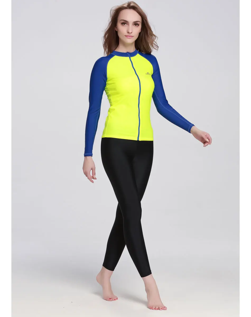 2016 NEW UV Women Rash Guard Skinny Long Sleeves T Shirts Sun Protection Women's Basic Skins Crew Rashguard Top | Спорт и