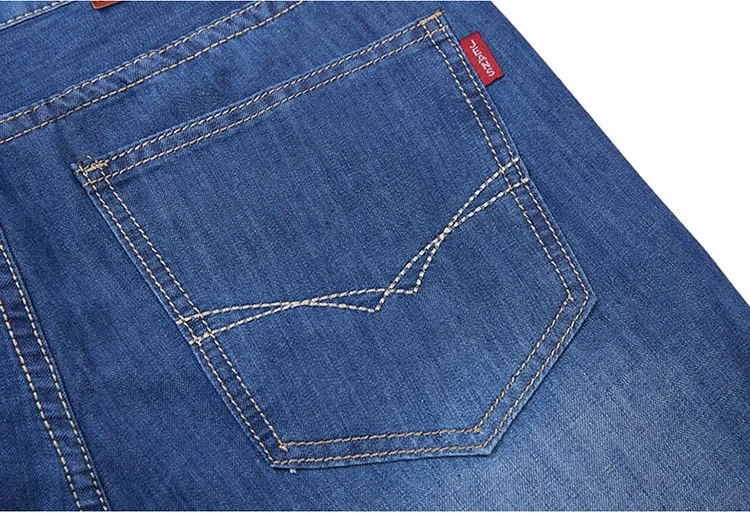 Лето Весна мужская Тонкий Прямой Джинсы Мода Slim Homme Мужчины Длинные Брюки Твердые