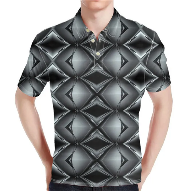 CC3077CS Forudesigns/ стильных людей Мужские Поло рубашка геометрический с коротким рукавом Slim Fit рубашка мужская хлопковая Мужские поло Рубашки для мальчиков Повседневное Camisa Мужские поло - Цвет: CC3077CS
