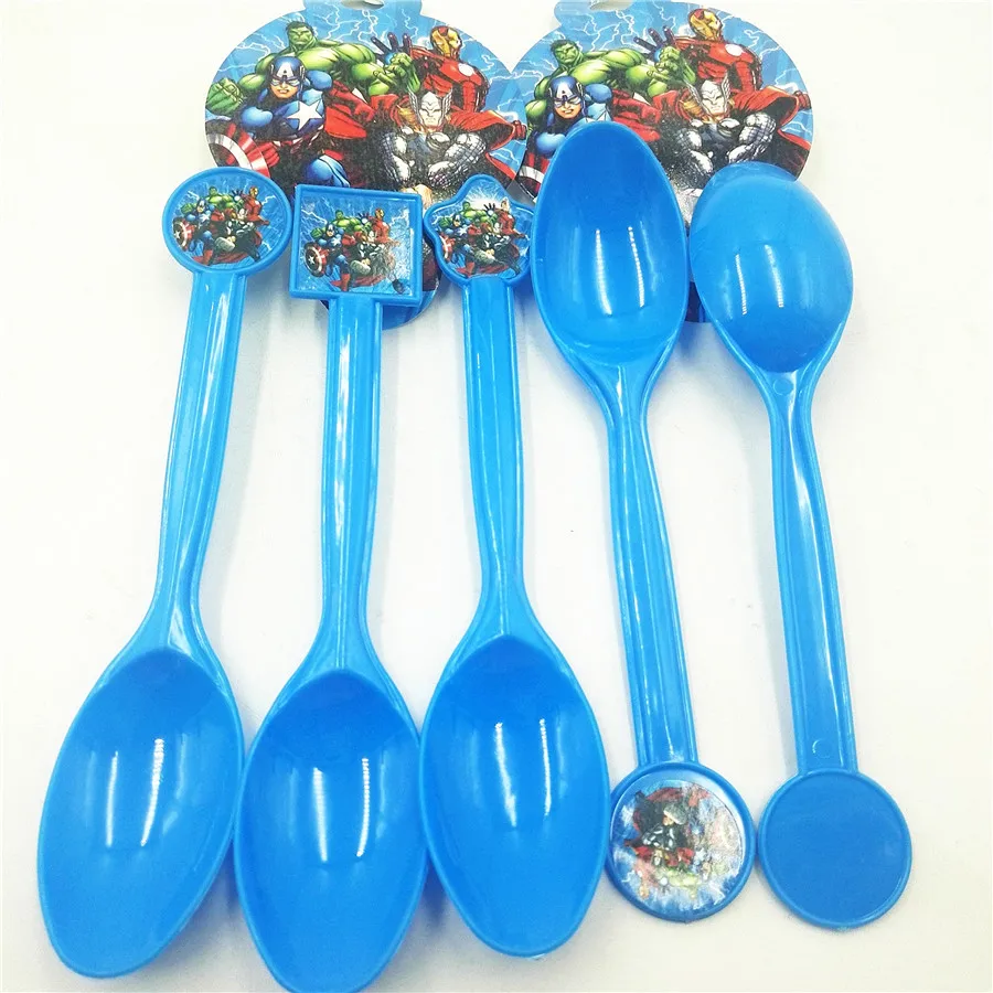 10 шт. пластиковые ложки Мстители вечерние принадлежности мультяшная тема день