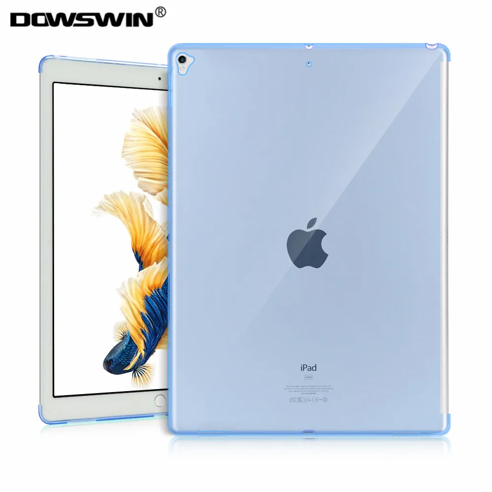 blue Чехол для ipad pro 12,9, мягкий силиконовый чехол из ТПУ для ipad pro 12,9, задняя крышка, совместимая с клавиатурой - Цвет: blue
