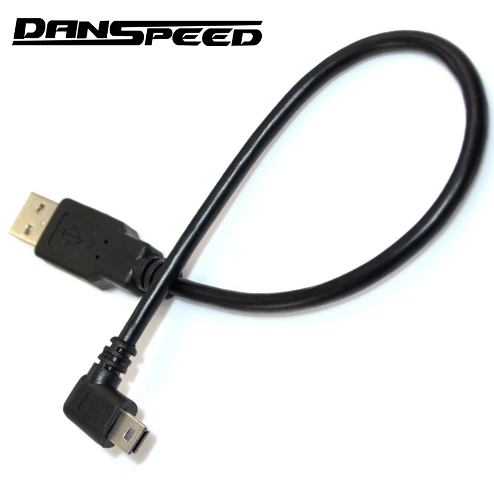 DANSPEED High Speed USB A Male Plug to Mini B 5Pin 90 Degree Left Angle Adapter Data Cable Cord | Электроника