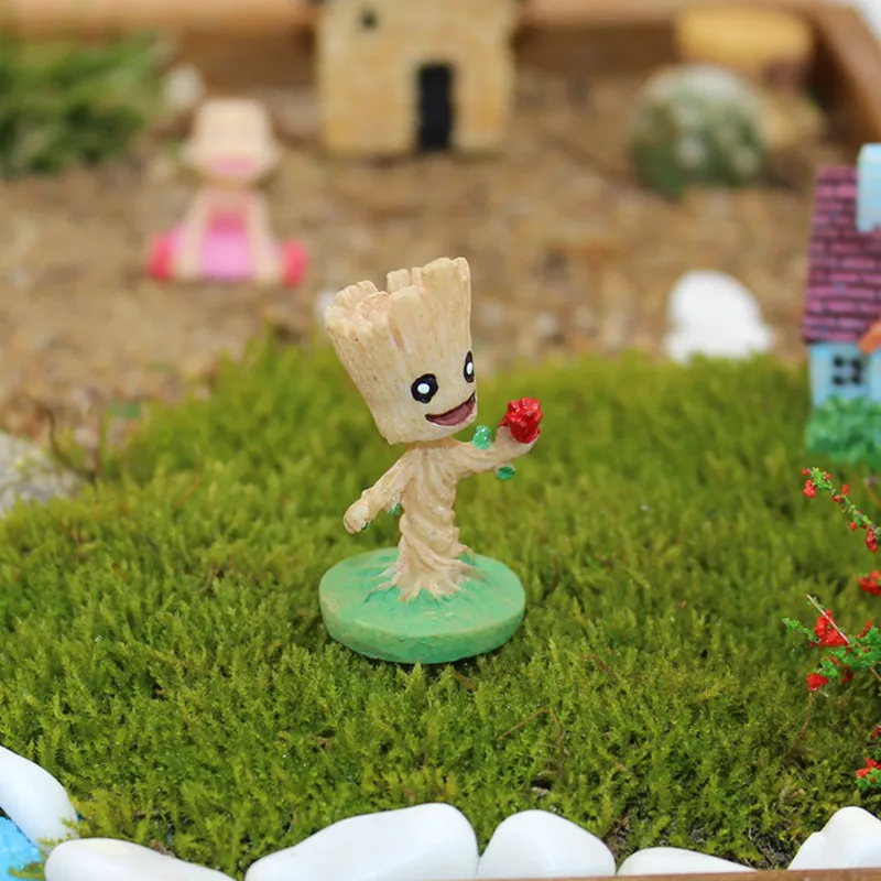 2 шт. Мини 3 5 см детская желобчатая модель дерева экшн-игрушка фигурки Мультяшные