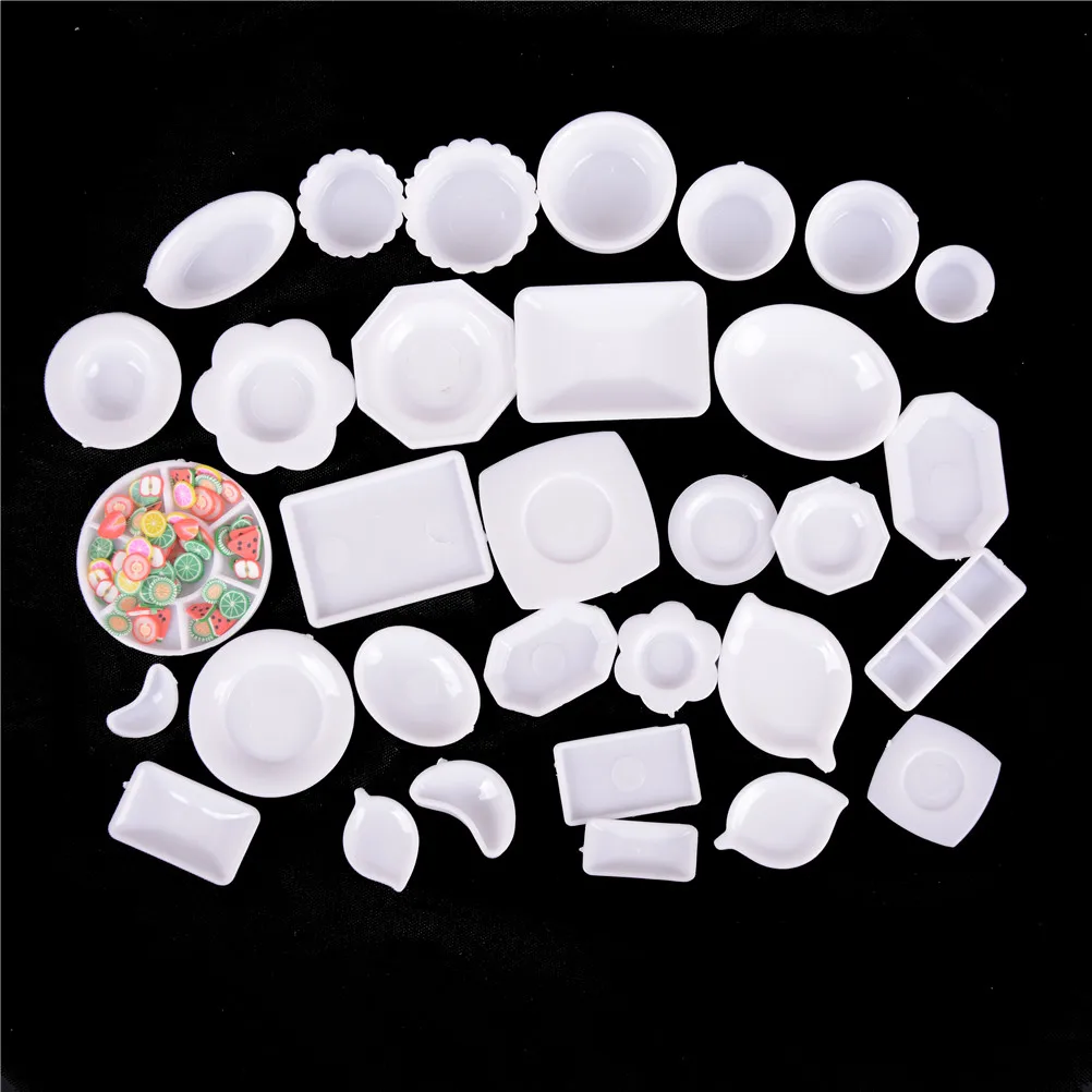 33 шт./компл. миниатюрная акриловая посуда миниатюрные чашки игрушки мини (тарелка