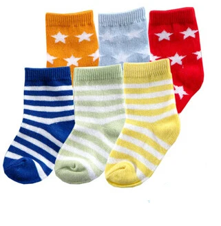 Носки детские мягкие в полоску 6 пар/комплект|socks for baby|socks newbornspair socks |