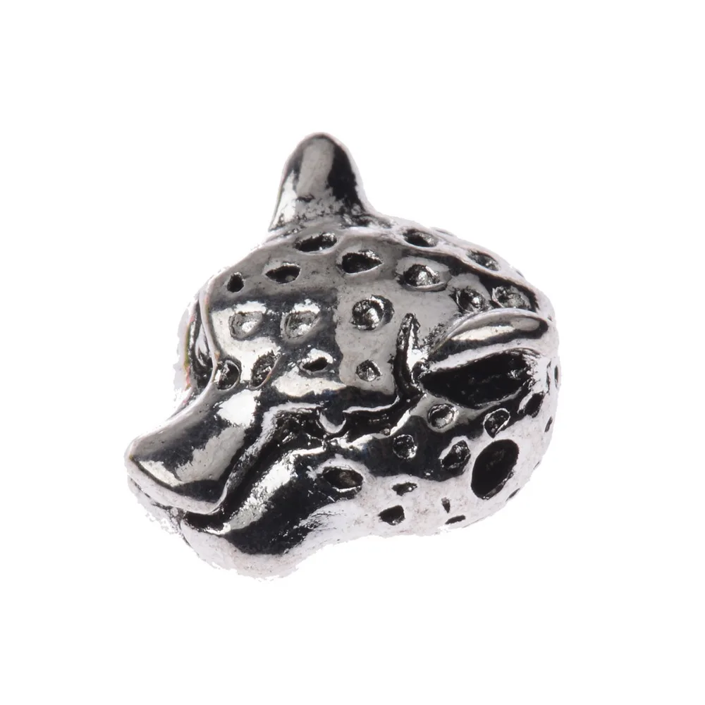 5 шт. оптовая продажа много золотых леопардовых головок сплав для мужчин шарм