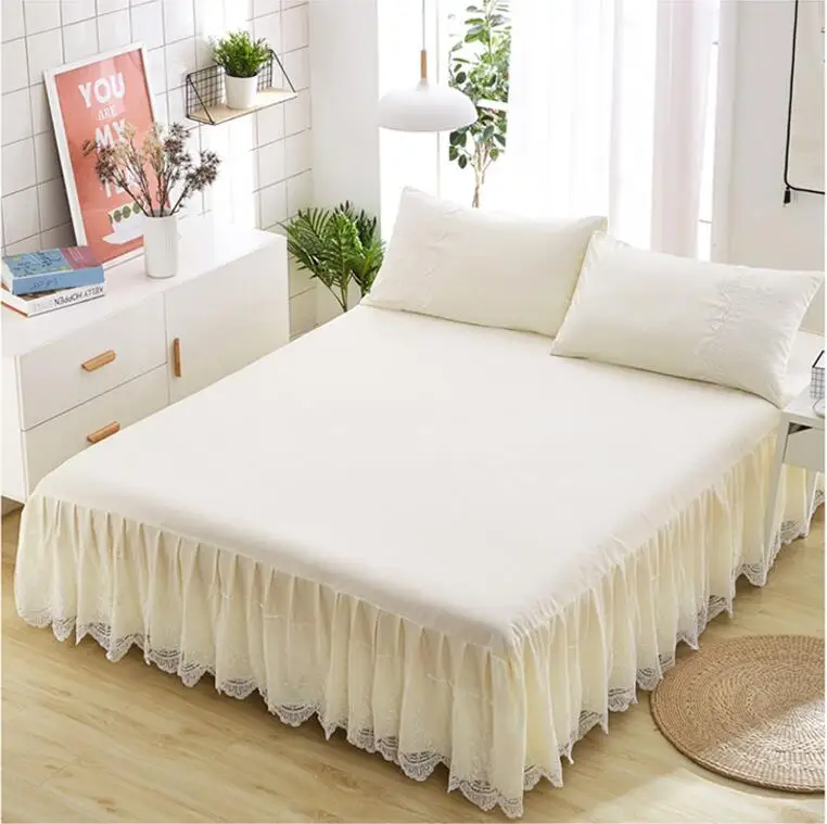 Корейское кружевное покрывало кровать юбка принцесса постельные принадлежности