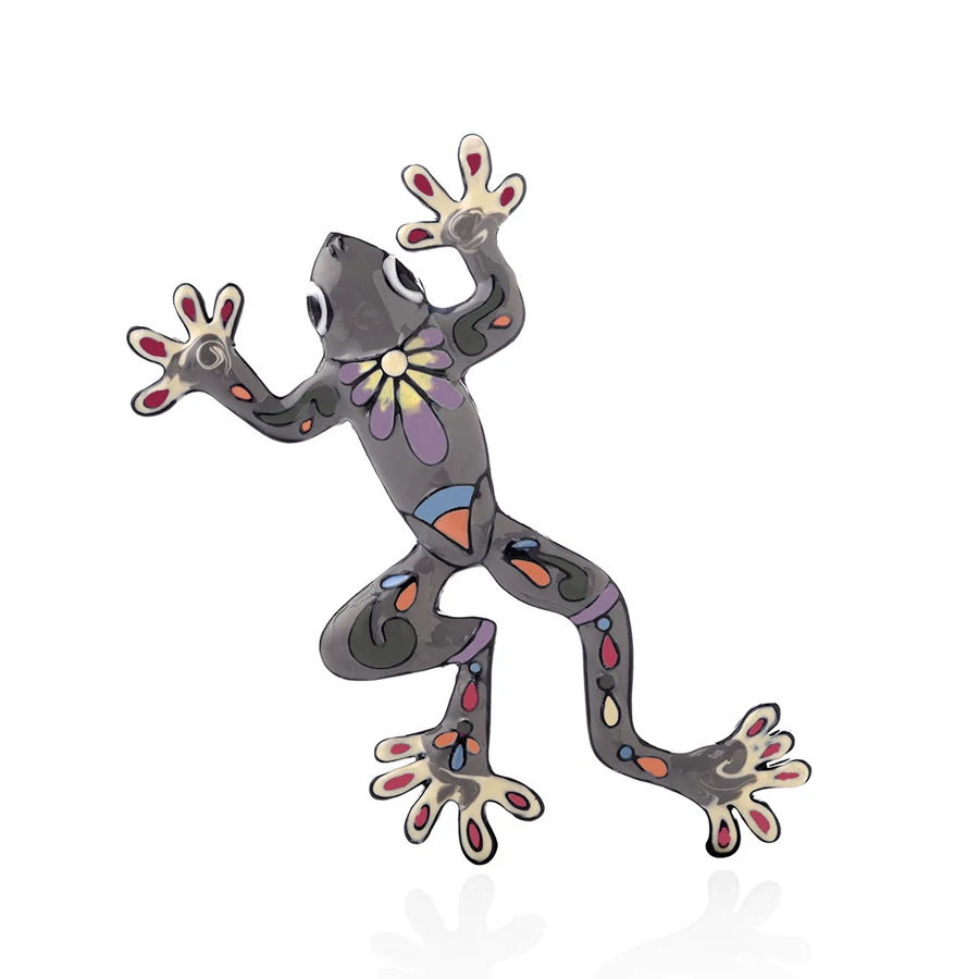 Эмалевые броши булавки для аксессуаров одежды Цветная брошь в форме лягушки из