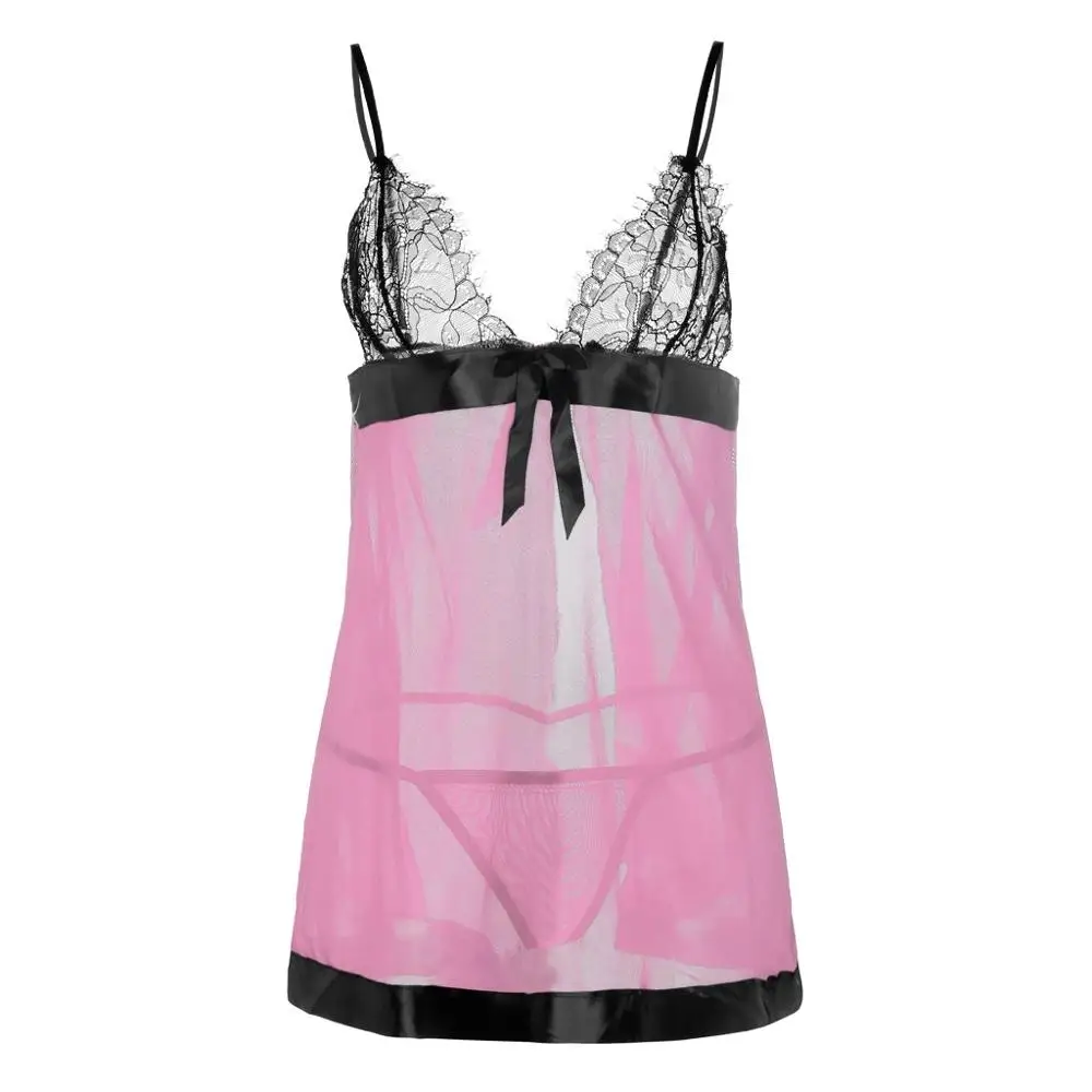 Сексуальное нижнее белье 2019 кружевная Женская атласная Шелковая пижама Большие