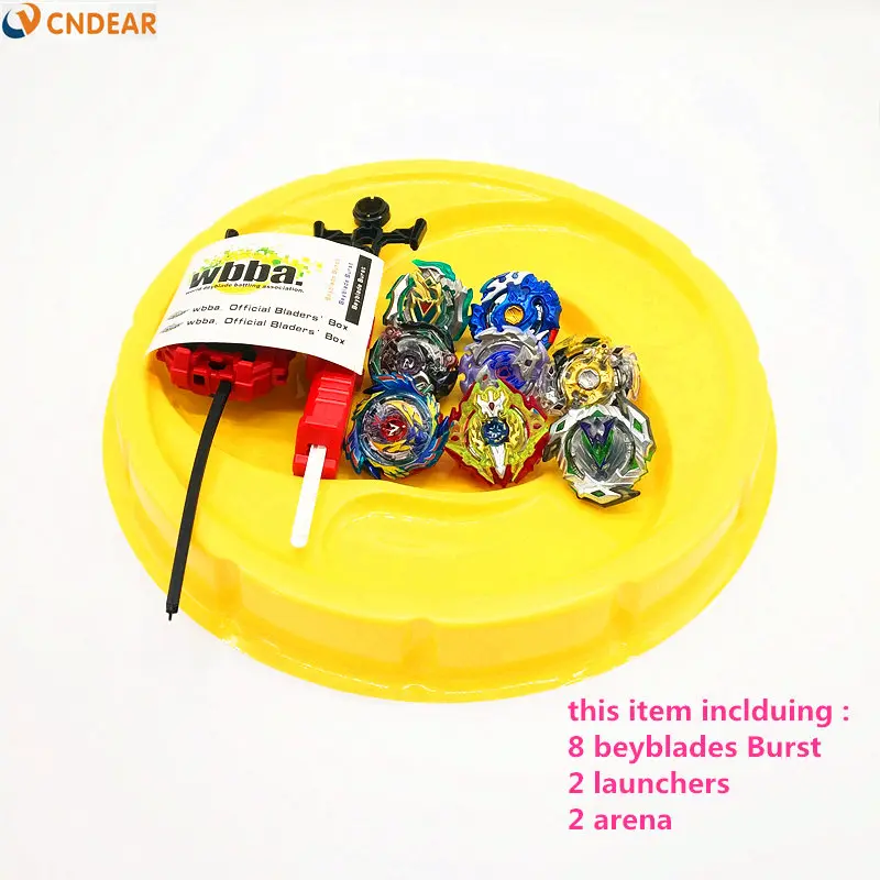 8pcsArena005 Beyblade burst тупи Металл Fusion черный набор коробка игрушка лезвие пусковое устройство волчок игрушки для Childn - Цвет: 8pcsArena005