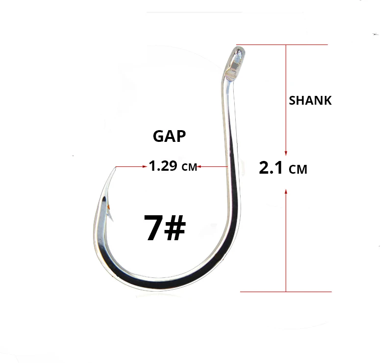 7 50pcs/ Lots octopus Fishing hooks set high quanlity circle hook for carp fishing and live bait fishhooks wholesale tackle set - Цвет: 7