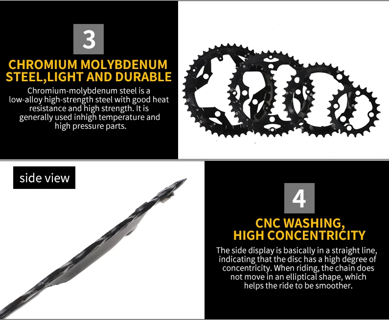 MTB кольцо цепи велосипеда цепи для SHIMANO SRAM Универсальный коленчатый набор 22 T/32 T/42 T/44 T 104BCD велосипедные части Аксессуары для велосипеда