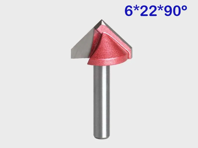 1pc 6*22*90 3D V Wood Router Bits/Cnc Tool/ Router Bit /End Mill / For MDF/Plywood/Cork/Plastic/ Acrylic/PVC