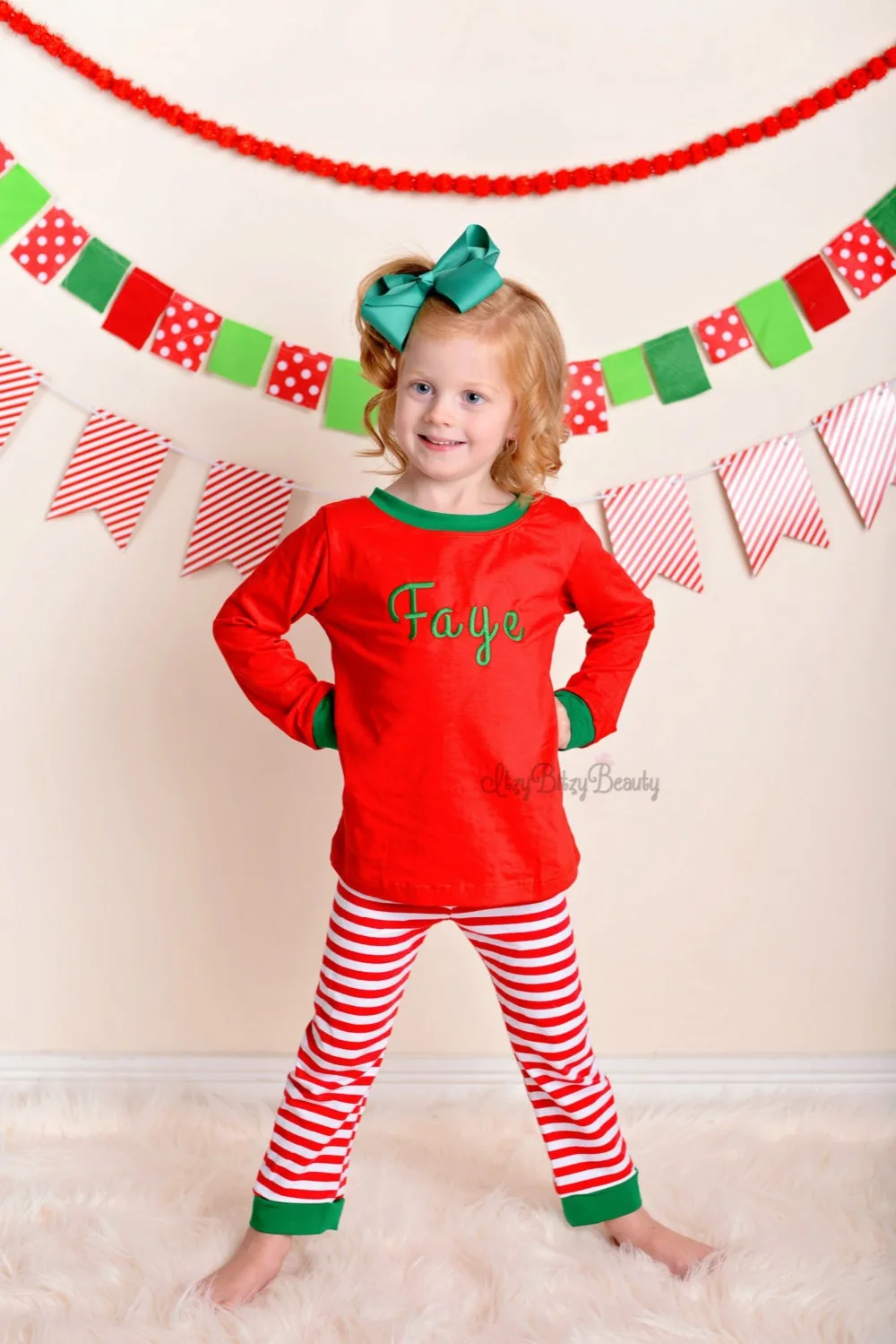 Комплект из монограммы и штанов семейная Рождественская Пижама Рождественский