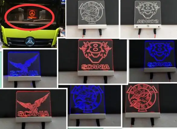 Драйвер кабины окна светодиодные фонари декоративная Задняя панель для 1/14 весы