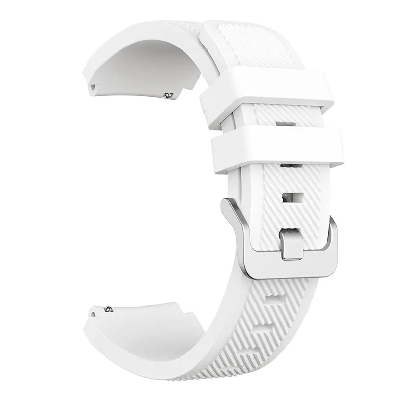 White Силиконовый браслет на запястье для huawei часы GT для Amazfit Stratos 2/2 S для samsung Шестерни S3 Frontier классический ремешки для часов браслет - Цвет ремешка: White