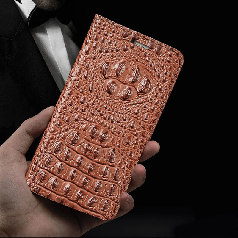 Чехол из натуральной кожи с откидной крышкой для Xiaomi Mi 9T 9se 8 A3 9 lite 10t крокодил
