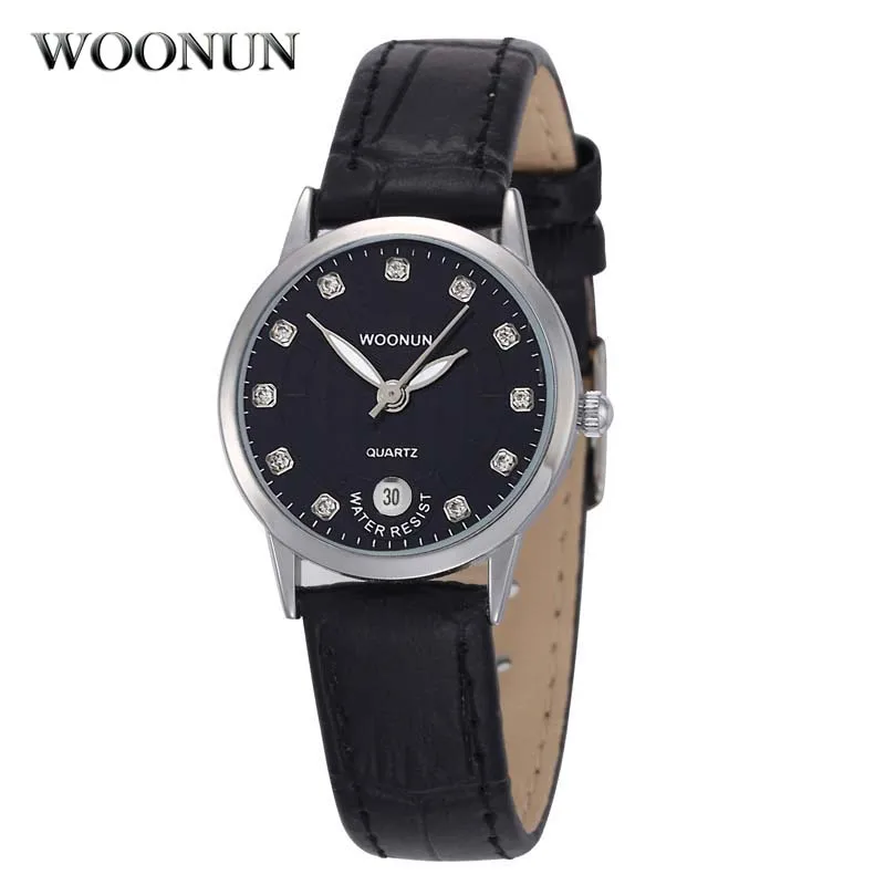 Женские кварцевые часы с кристаллами из натуральной кожи|watch for|watch for womenwatches women