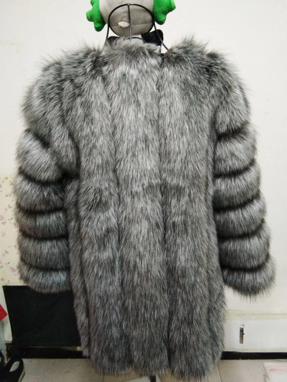 BINYUXD Лидер продаж новый дизайн осень-зима пальто теплое Новое черно-бурой лисы с