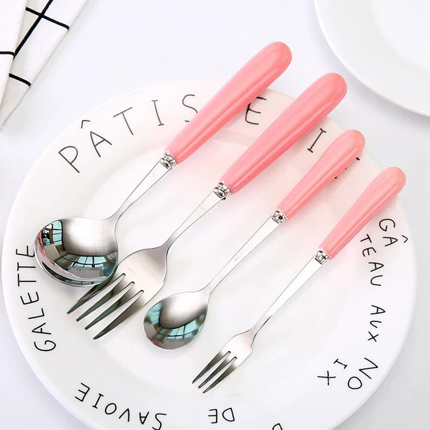 Маленькие столовые приборы из нержавеющей стали вилка для фруктов закуска