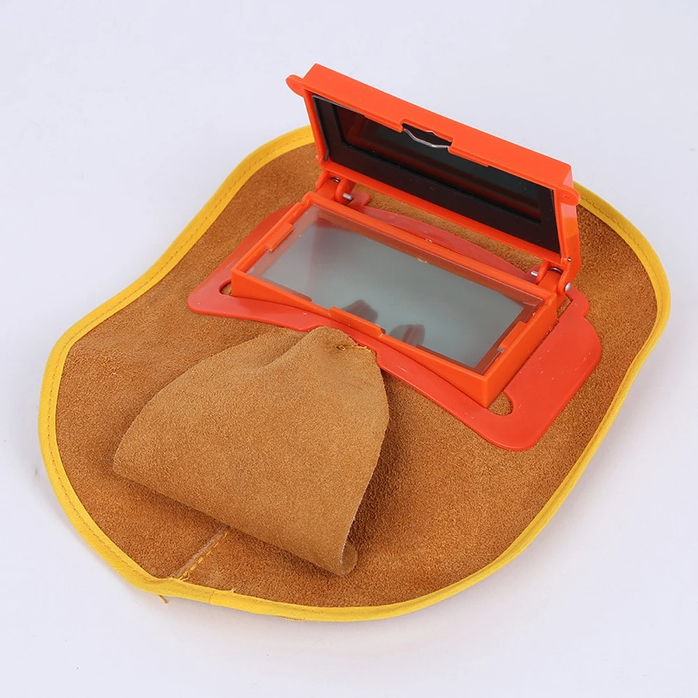 Кожаная защитная маска для сварочного шлема Сварочная Рабочая с капюшоном