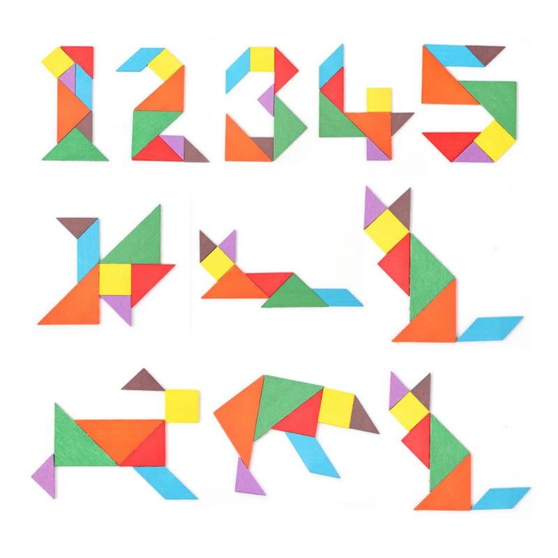 Пазл разных цветов N117 сделай сам для интеллектуального развития игрушки Qiaoqiao Ban Mu