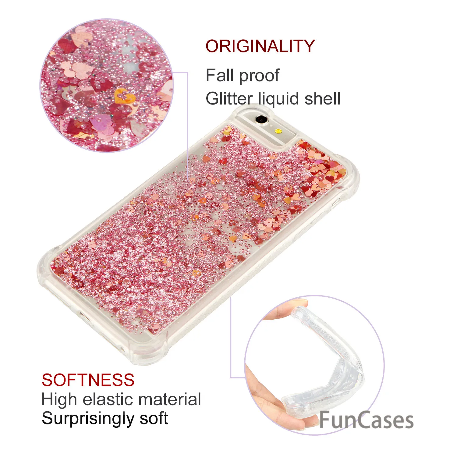 Искра чехол СПС Капа iPhone 6 Plus ТПУ Мягкая задняя крышка Мобильные Металлические