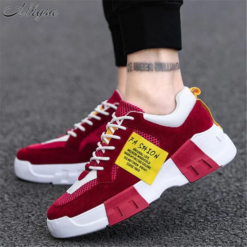 

Mhysa 2019 new spring and autumn breathable men's shoes casual comfortable non-slip mesh surface increased single shoes Z135