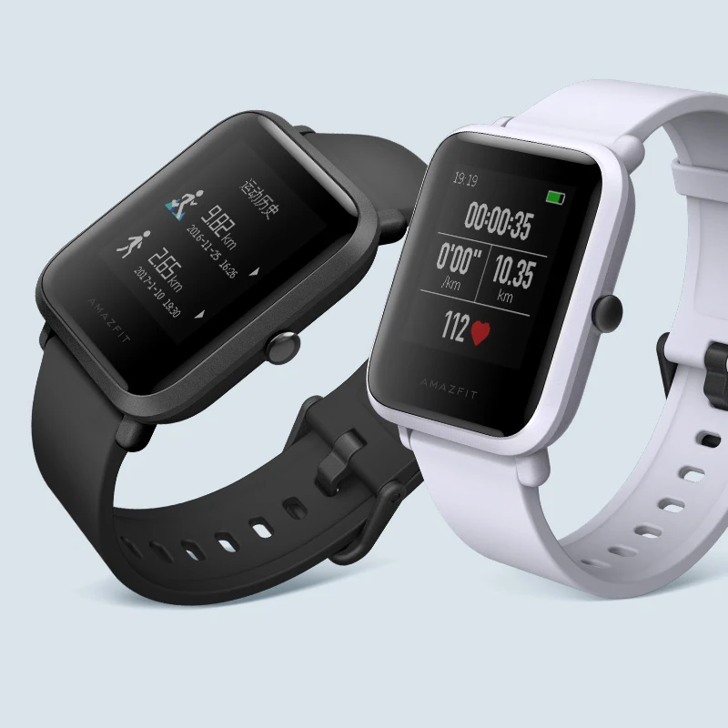 Amazfit Bip Смарт часы отражение цветной экран 1,2" Baro IP68 Водонепроницаемый gps для Android и iOS(черный цвет