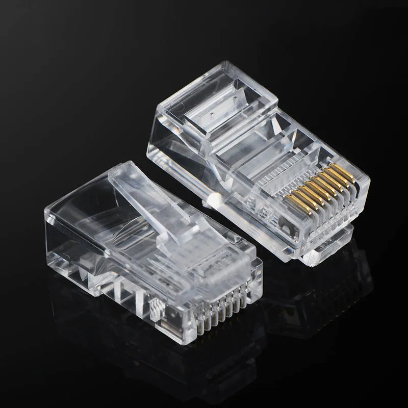 CAT6e Gold-plated high quality 100pcs rj45 connector plug | Безопасность и защита