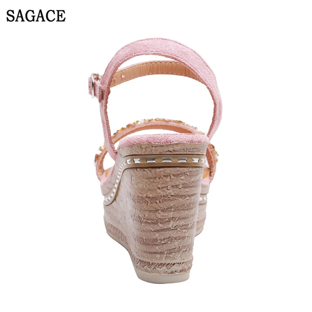 SAGACE/женские летние сандалии с открытым носком и пряжкой Женская обувь со