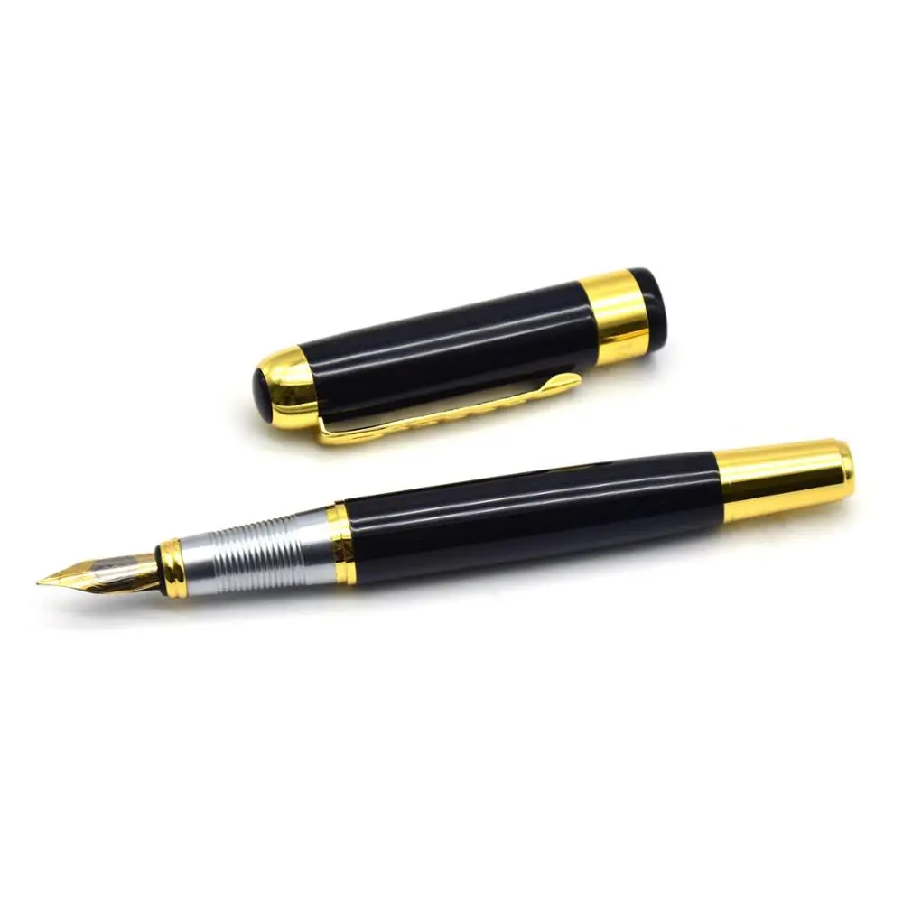 Black Single Pen Guoyi G001 ретро с тяжелой подошвой, металлическая авторучка Роскошные Подарочная ручка в деловом стиле для школьников, пишущий канцелярские принадлежности - Цвет: Black Single Pen