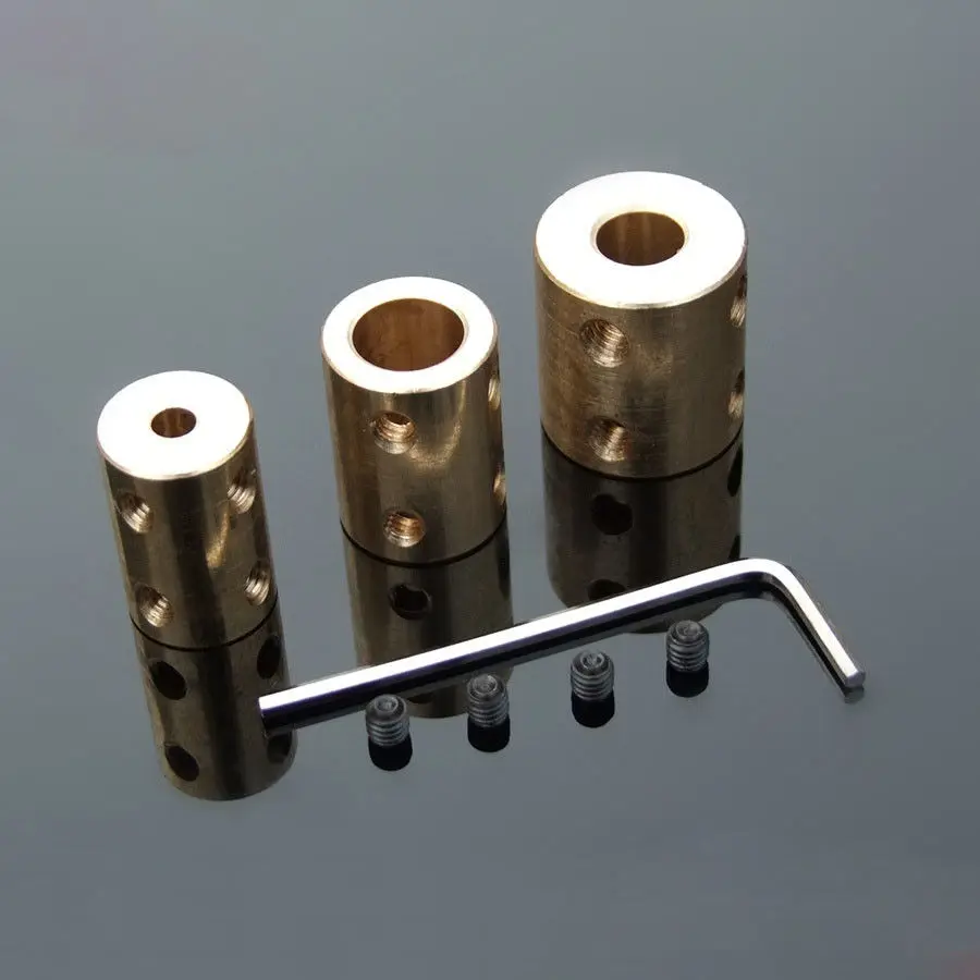 4/5/6/7/8/10/12 мм медная жесткая Соединительная муфта для валов разъем двигателя -